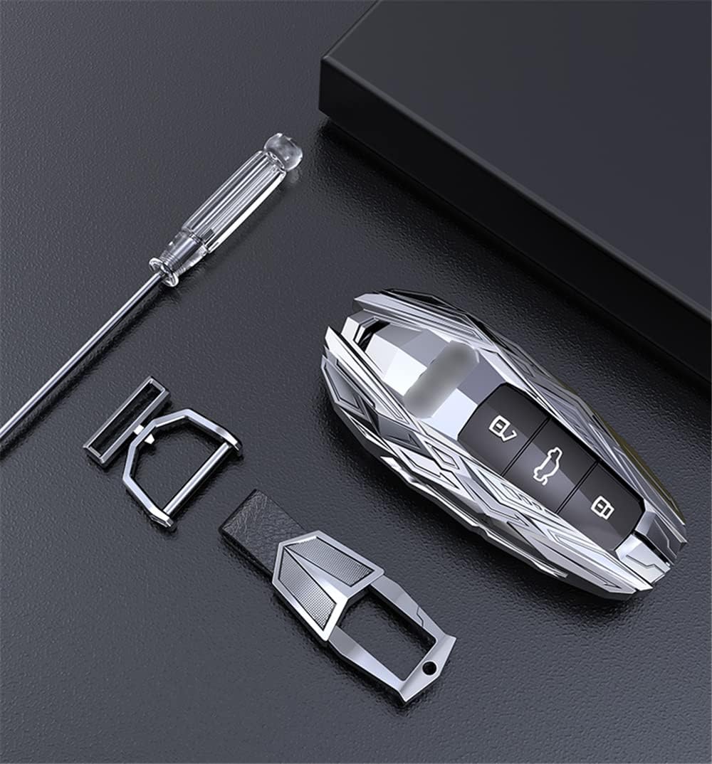 Zinc Alloy Key Fob Case Cover for Audi A6 A7 A8 Q8 SQ8 E-Tron S3 S6 S7 SQ7 SQ8 RS6 RS7 Q7 2018-2022 Case Protector