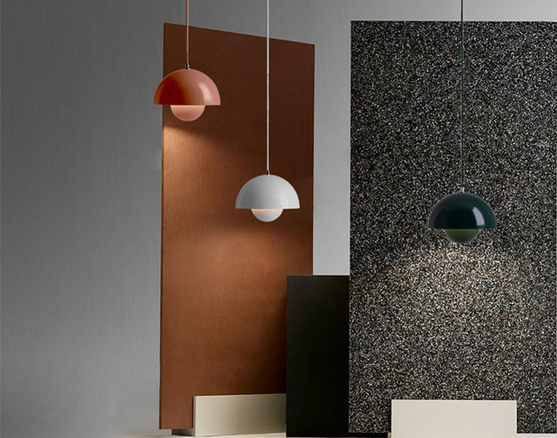 12 W nordycki nowoczesny makaronik lampa wisząca salon sypialnia art deco sufitowa wisząca lampa wyspa kuchenna żyrandol wisiorek oprawy oświetleniowe (23 cm, czerwony 1)
