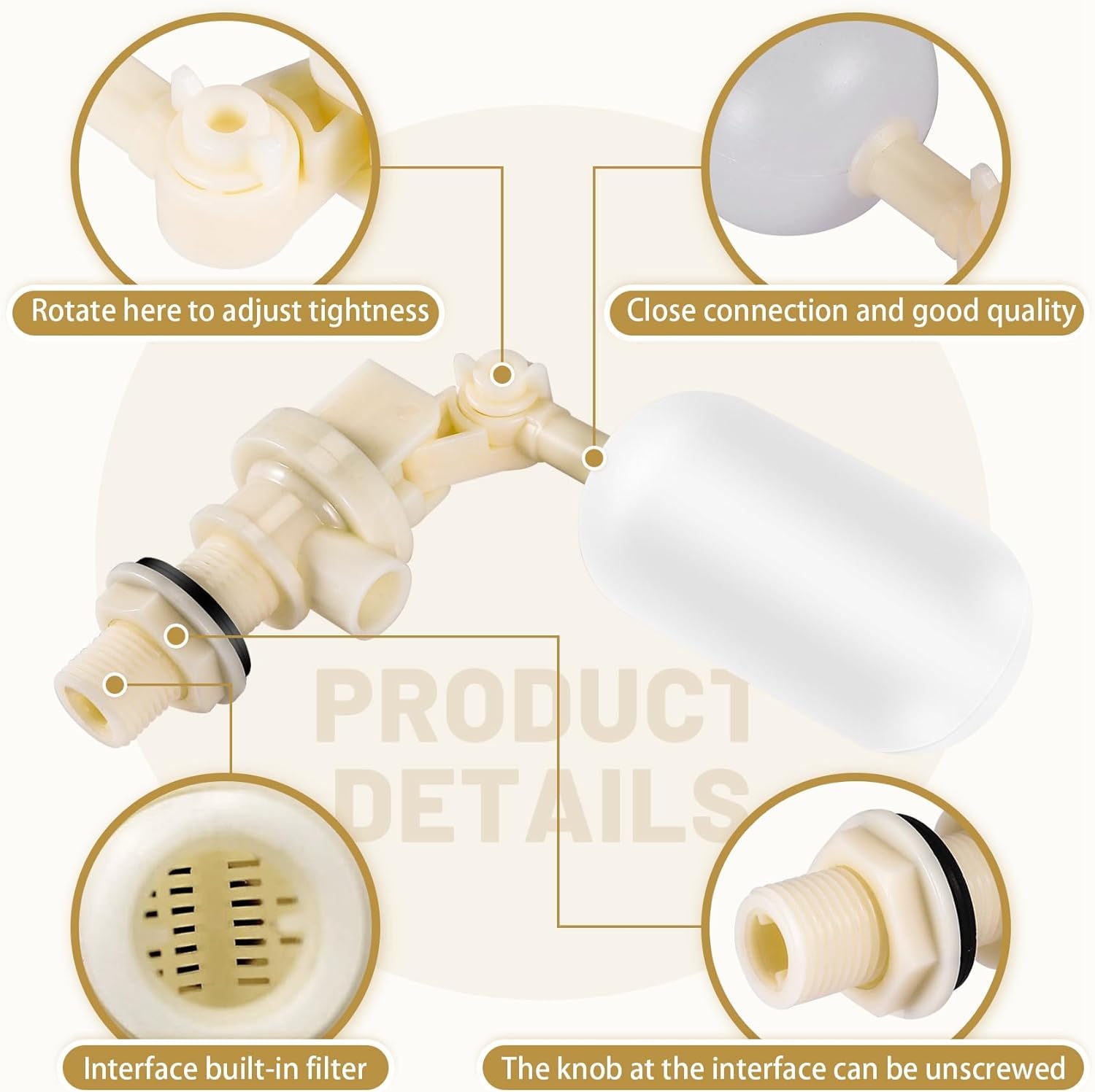 Confezione da 3 valvole galleggianti per acqua automatica SchüSsel bovini capra pecora maiale cane acqua trogolo forniture fattoria