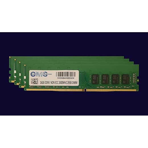 CMS 64GB (4X16GB) DDR4 19200 2400MHZ Non ECC DIMM Memory Ram Upgrade Compatible with MSI® X299 Raider, X299 SLI Plus, X299 Tomahawk Arctic, X299 XPOWER Gaming AC Motherboards - C120