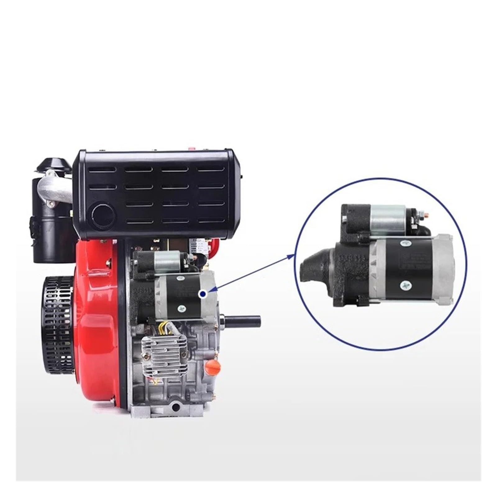 Arranque Motor Para Motores Arranque Generadores 186F Y 188F Piezas Motores Diésel 198F Y 1100F Motor Arranque QDY12028B 12 V 1,6 KW 11 Dientes Engranaje