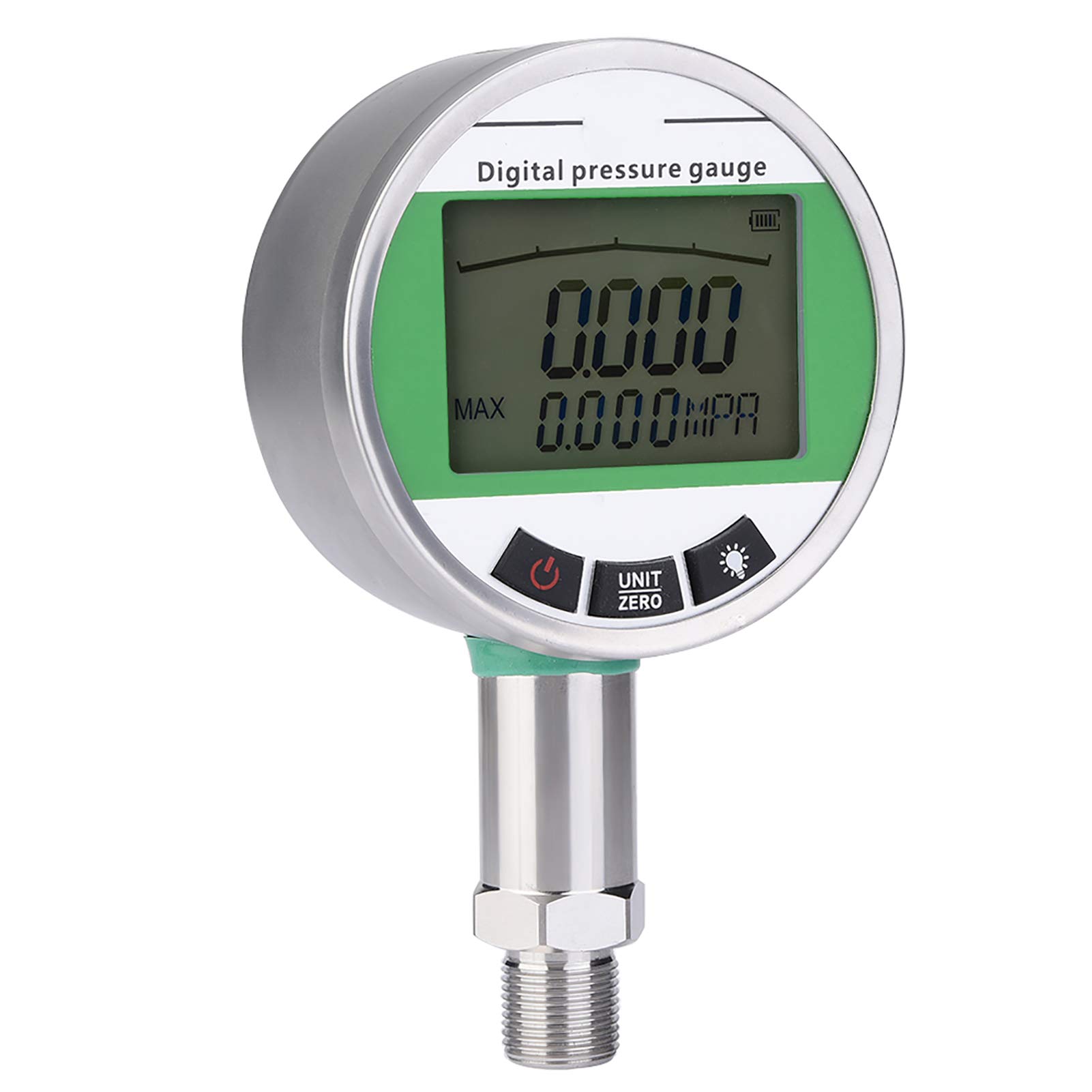 Manómetro digital de medición de presión medidor de presión digital de presión hidráulica indicador de presión de transmisión remota para gas aceite agua con conector 0-1.6MPA M20 x 1,5 mm
