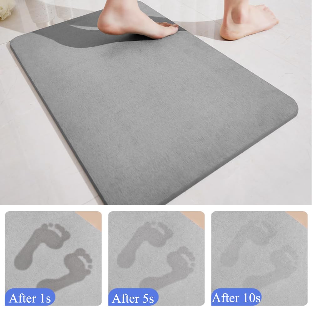 Alfombrilla de ducha antideslizante, alfombra de baño suave de secado rápido para mayor seguridad, accesorio de baño ideal para todas las edades, 60 x 40 cm