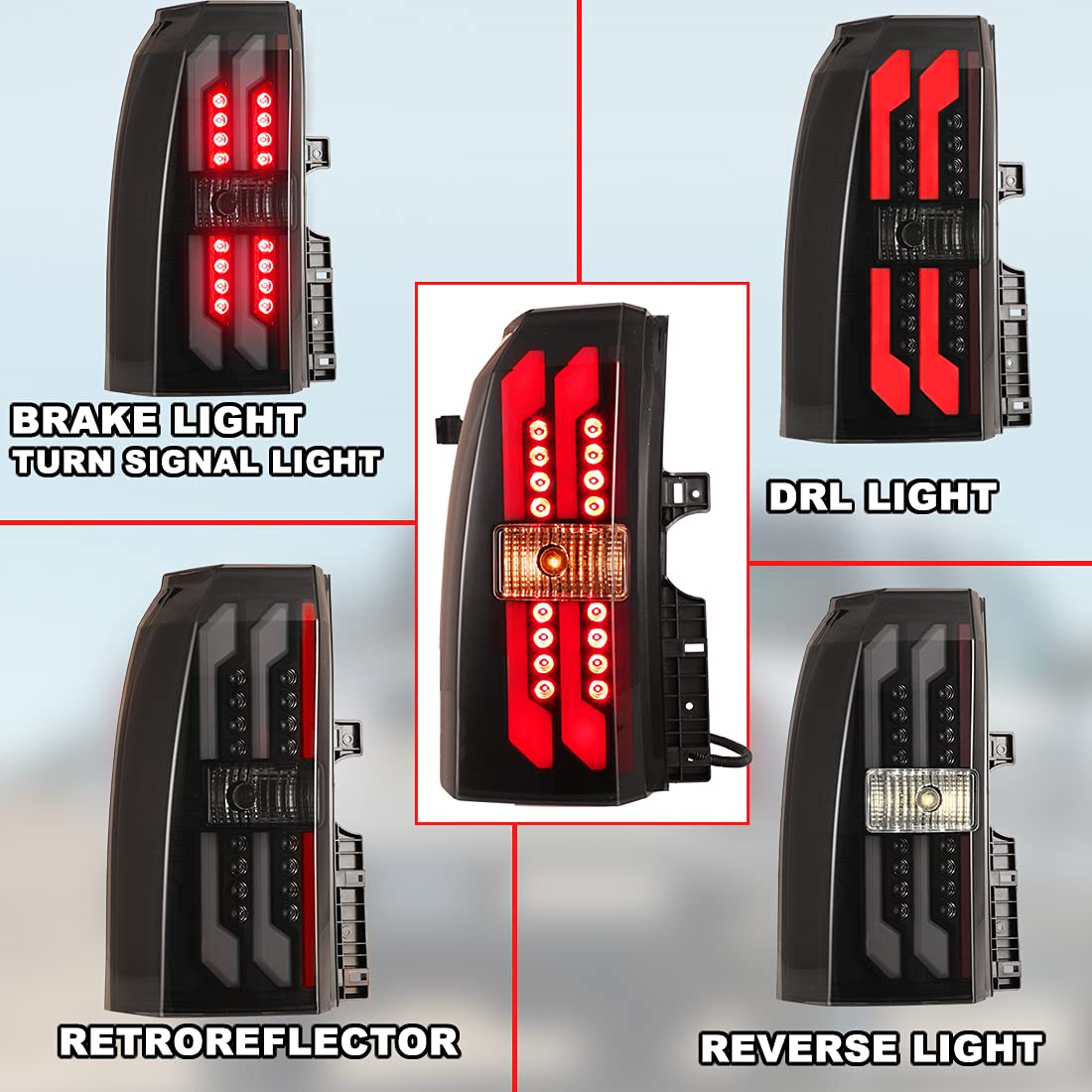 Baul Techo Evan Fischer Juego De Luces Traseras Compatibles Con