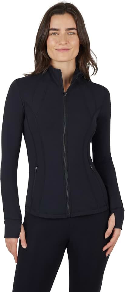 Yogalicious Womens Ultra Soft Lightweight Full Zip Yoga Jacket with Pockets product image