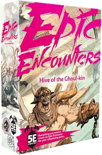 Epic Encounters: Hive of The Ghoul-Kin RPG Juego de mesa de rol de fantasía con 20 miniaturas detalladas, alfombrilla de juego de doble cara y libro