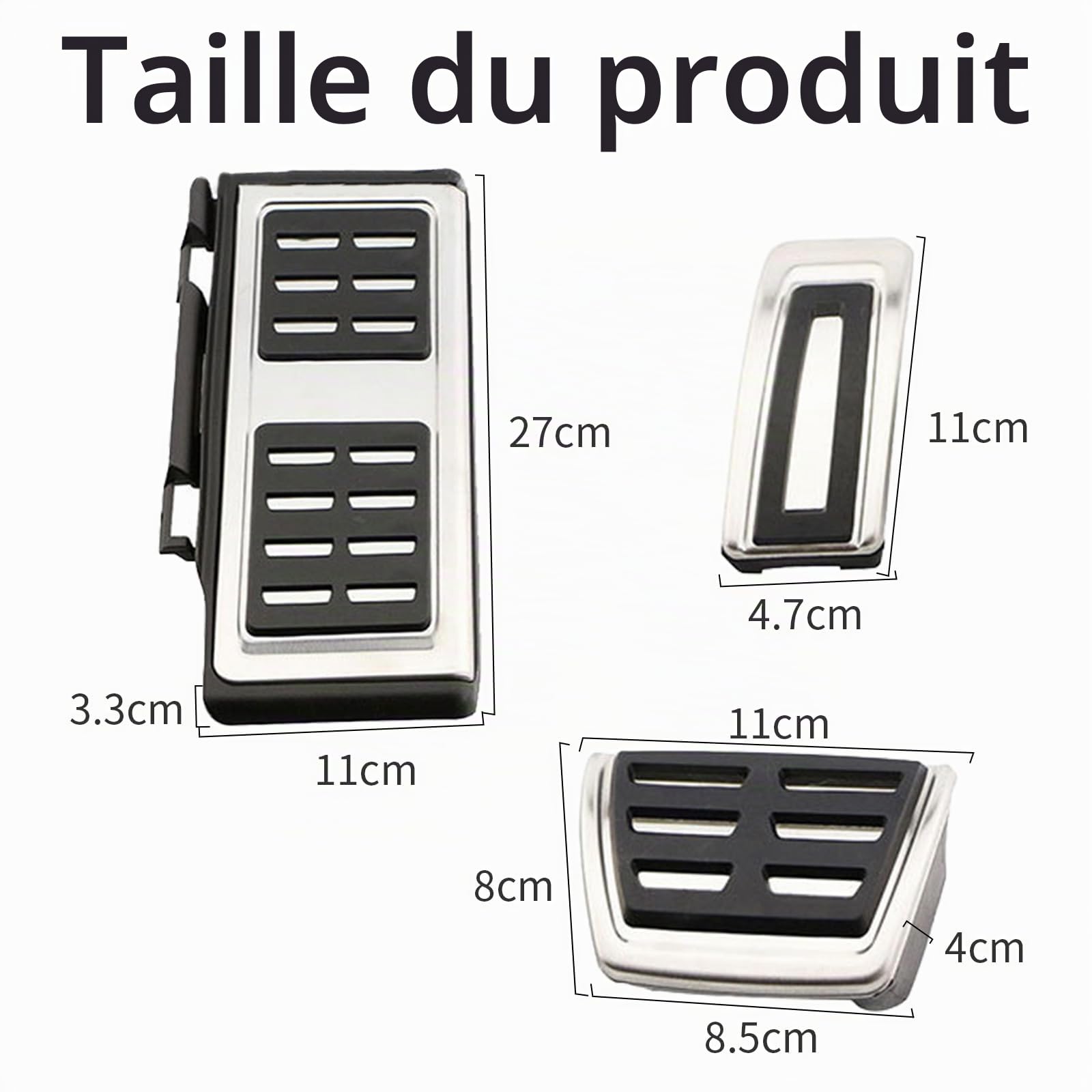 Repose-pieds - Couvre-pédales de frein - Accélérateur - Pour Octavia 5E Superb 3V Karoq Kodiaq Leon 5F Ateca Tarraco Formentor