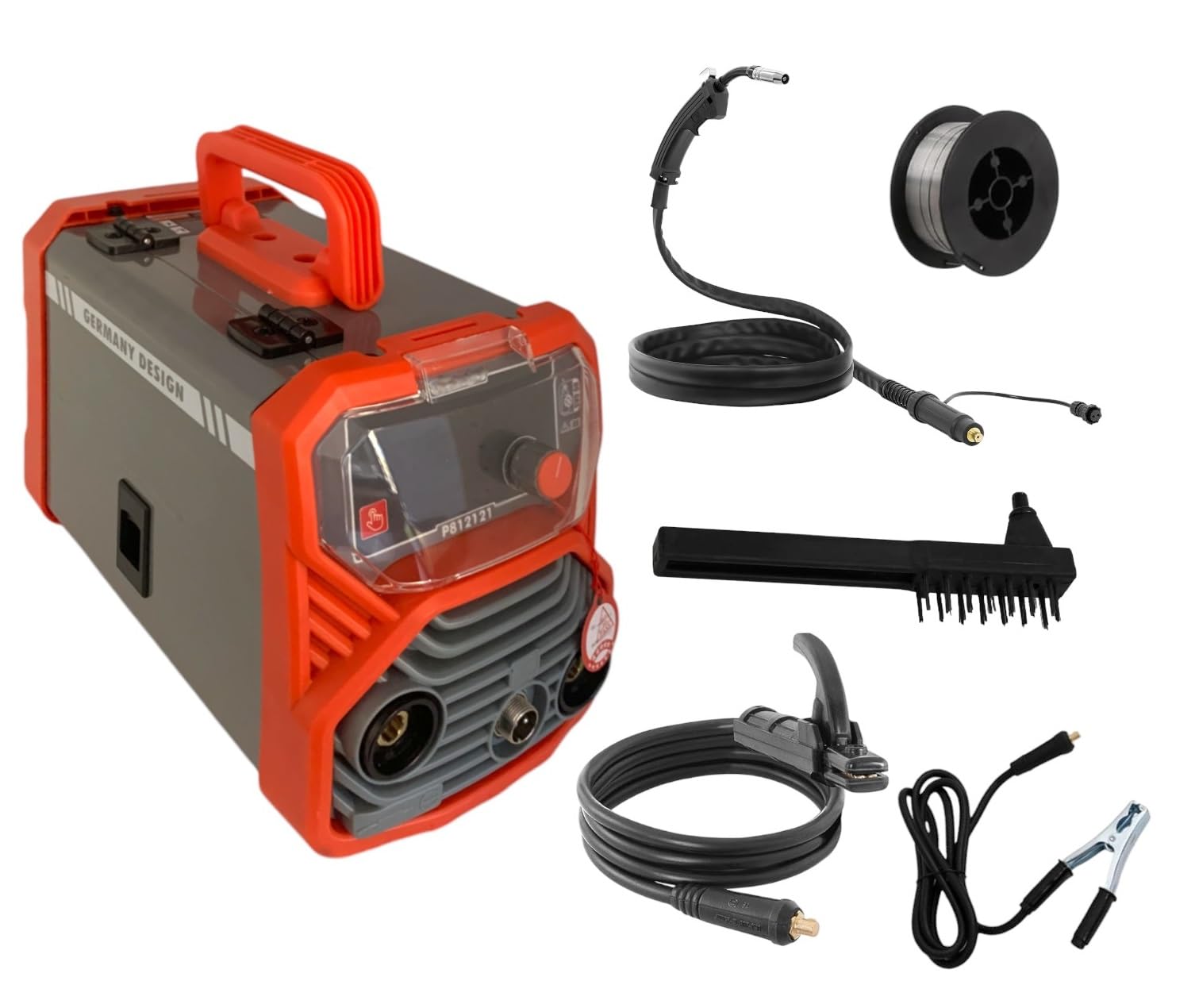 Saldatrice Multifunzione Filo Continuo MIG No GAS + MMA Elettrodo 500 Ampere per Fabbro Display Digitale Portatile Saldatura MIG MMA IGBT inverter include Filo Animato