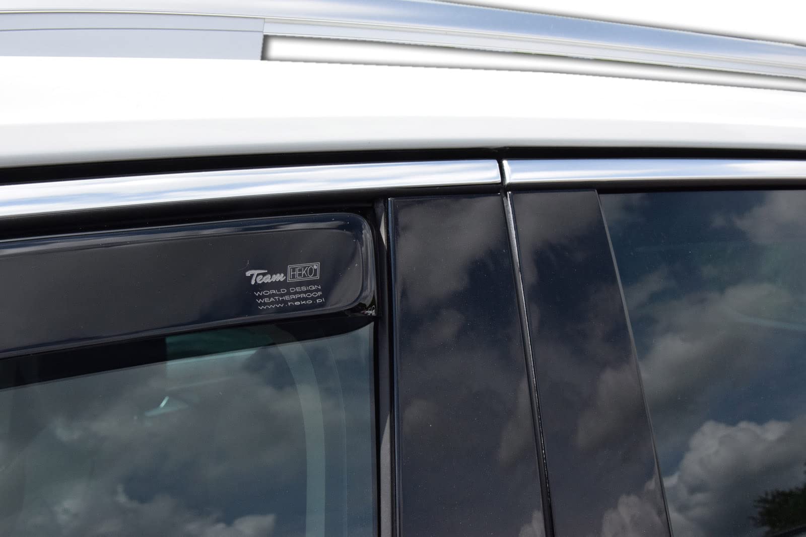 J&J AUTOMOTIVE Windabweiser passend für Volkswagen Tiguan 2 2016-2024 2tlg, Heko Regenabweiser Vorne Getönt Dunkel Passform