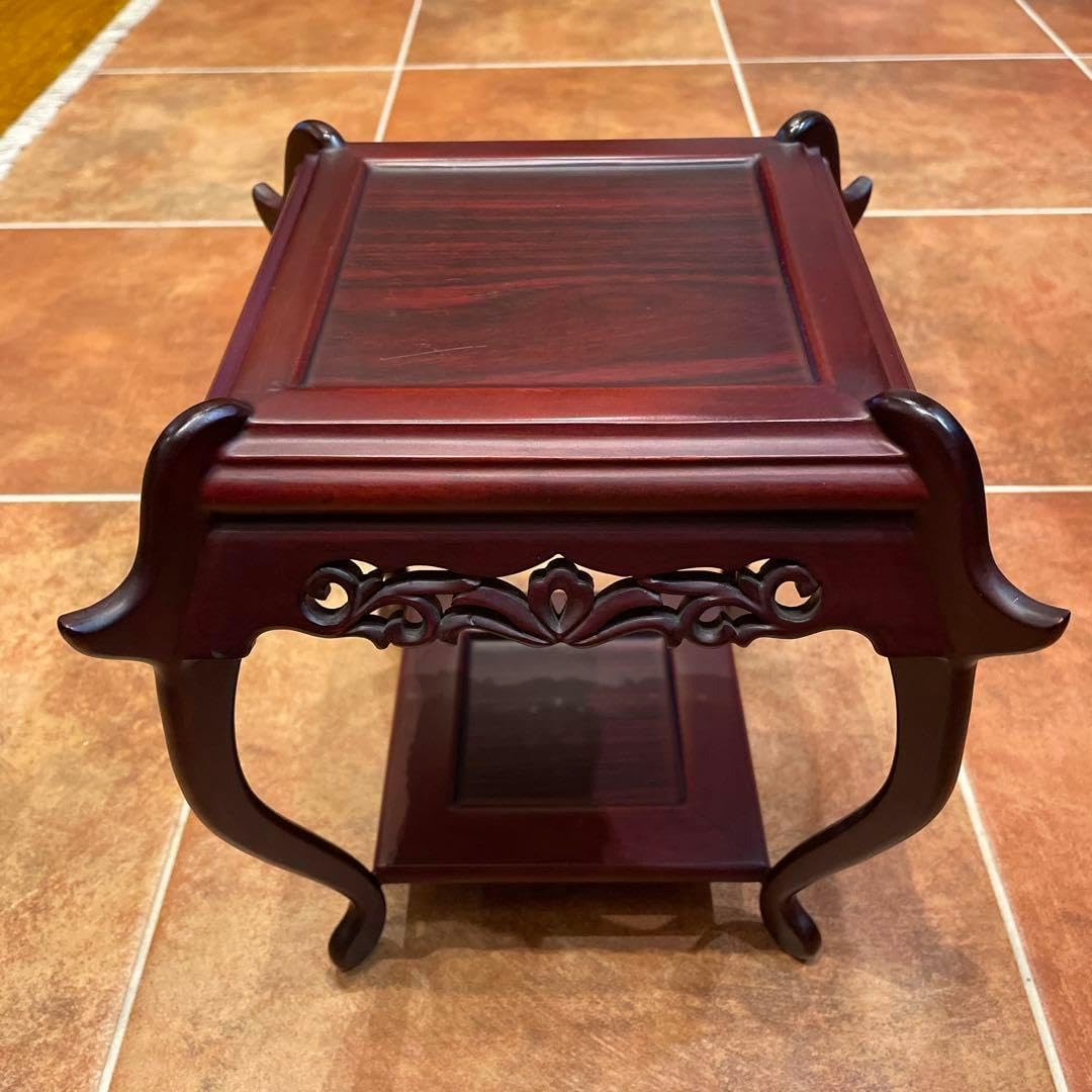 希少品 華道具 唐木 紫檀 ぶどう透かし彫リ 飾台 花台 香炉台 猫足 盆栽台 希少品 華道具 唐木 紫檀 ぶどう透かし彫リ 飾台 花台 香炉台 猫足