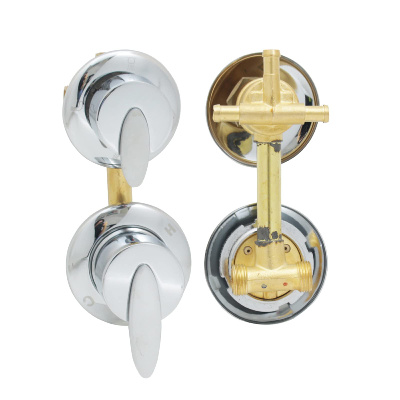 Válvula de ducha de latón 3Way con interruptor de control de agua fría y caliente, cartucho de cerámica, boquilla inversora de columna ajustable, accesorio de fontanería duradero para baño