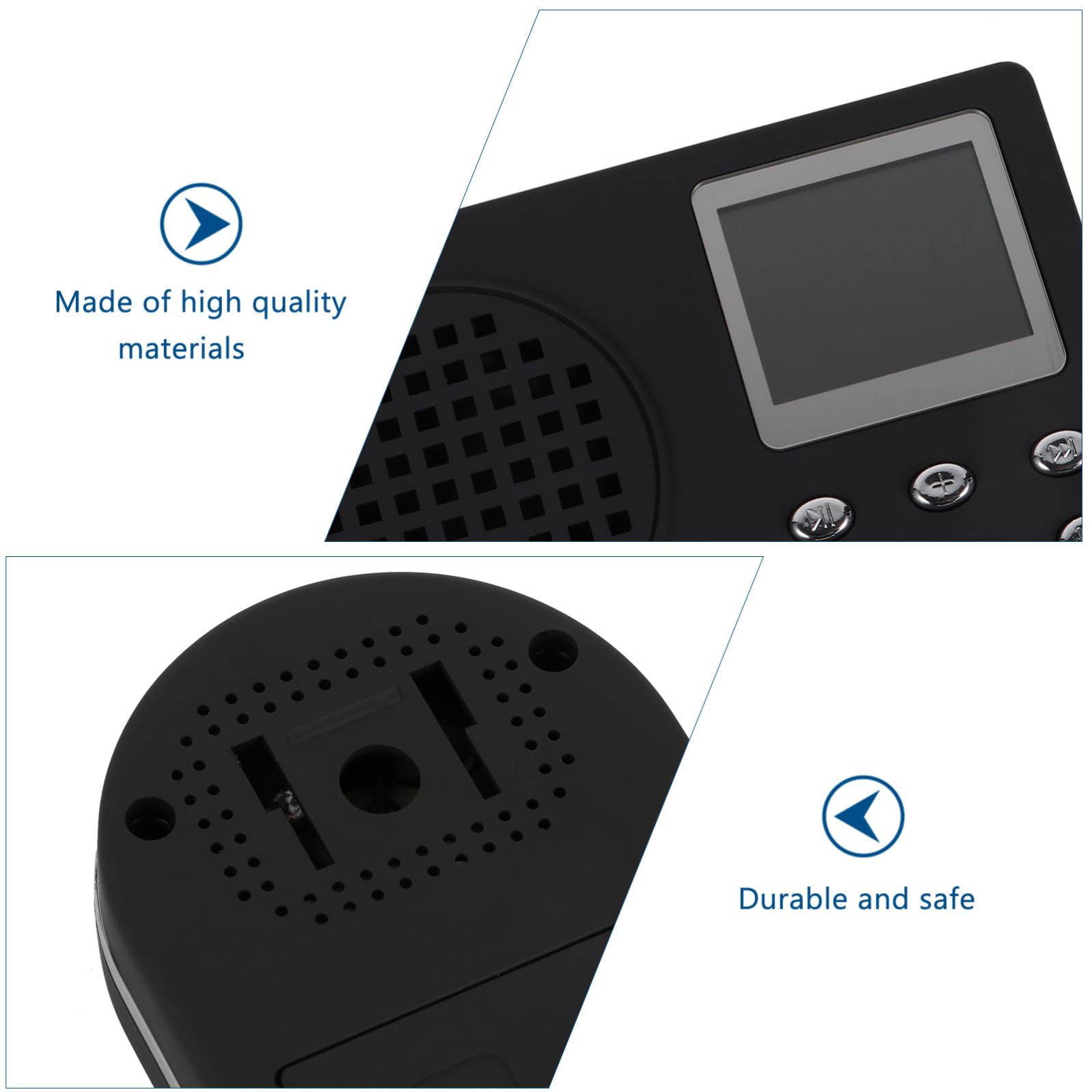 Mp3 Portatile Nero con Display Lcd e Batteria Integrata di Grande Capacità, Accessoriato con Cavo Usb, come Regalo per Famiglia e Amici