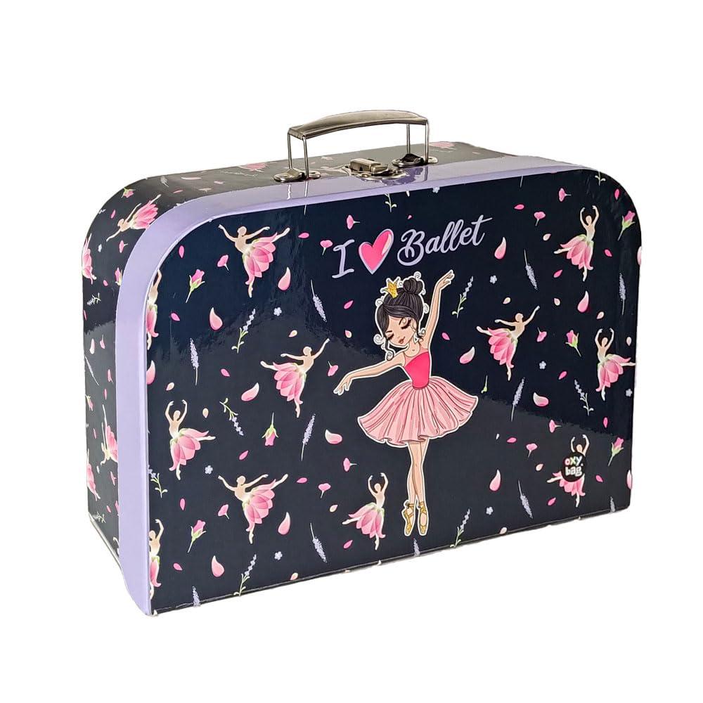Generisch PP-Karton Kinderkoffer Spielzeugkoffer Spielkoffer Kofferl Bastelkoffer Malkoffer Werkkoffer (Ballerina)