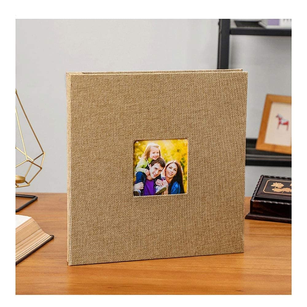 Autoadhesivo Cine Álbito Scrapbook Burlap Diy Álbum Moderno Estilo Cubierta de Lino Capacidad Manual Manual Creativo Álbum Niños Amantes de la Familia Álbum de Boda Memoria Presente Memorias Lib