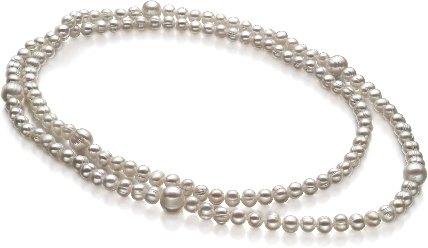 Chloe White 6-11mm A Quality Freshwater Cultured Pearl Necklace for Women-40 in Length