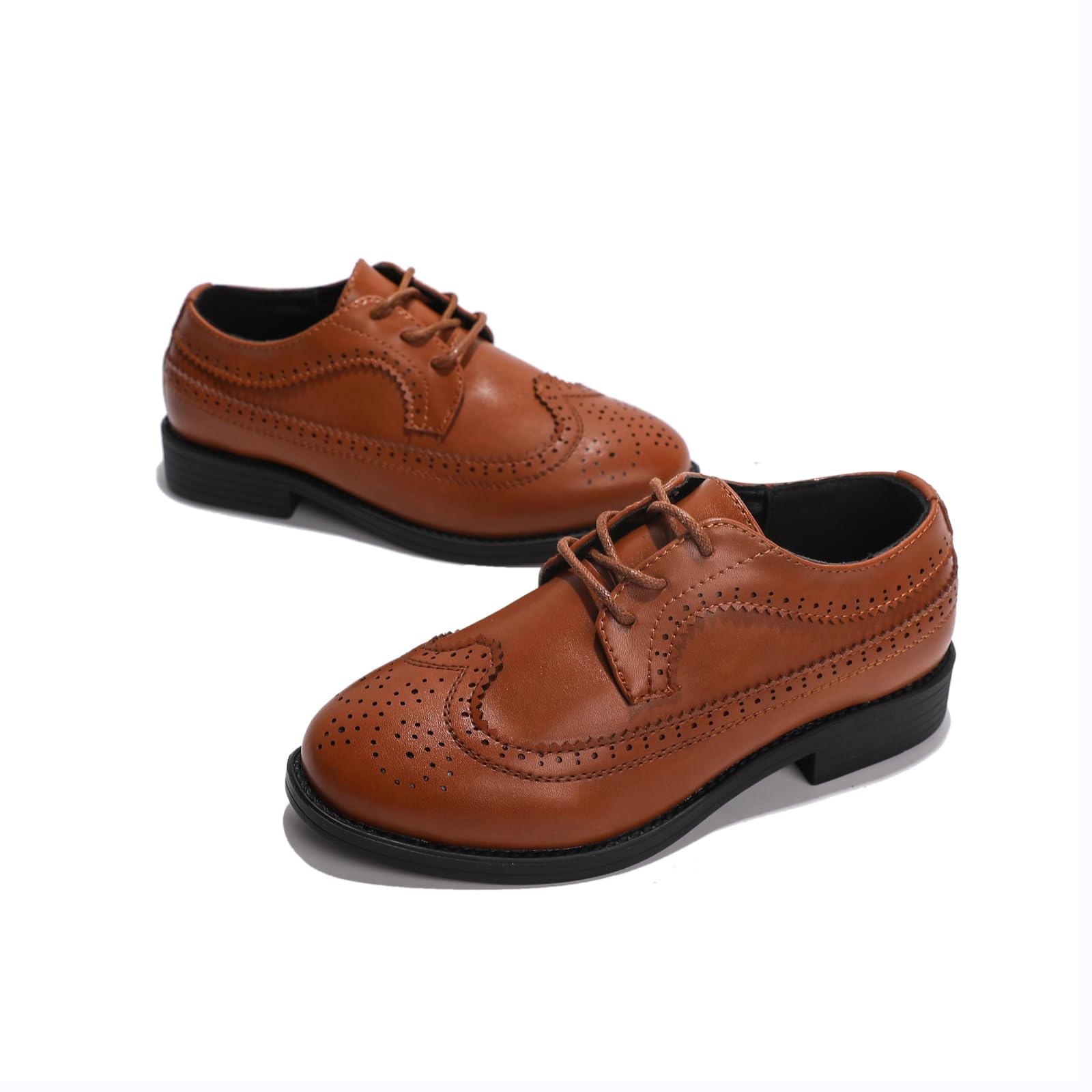 PPXID Kinder Jungen Schnürhalbschuhe Elegant Hochzeitsschuhe Oxfords Schule Uniform Anzugschuhe