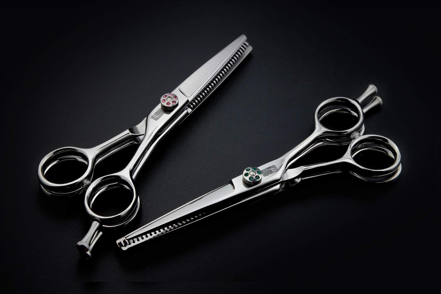 Scissor Hair Cutting Set 6.0 Pouces Dents Plates Double Ciseaux personnalité Ciseaux de Coiffure Ciseaux de Coiffure Plat + Dents Double Usage (Color : Pink)