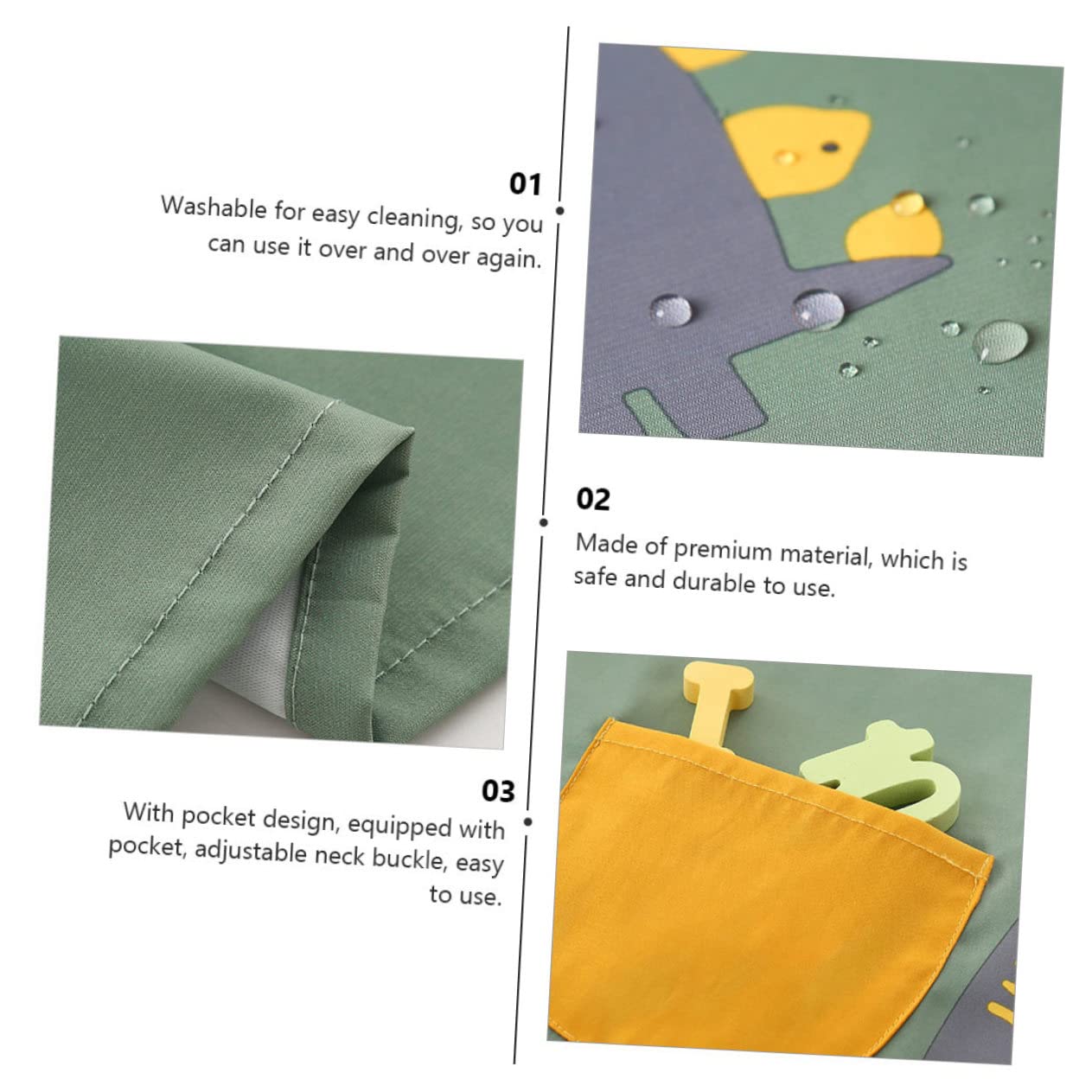 SUPVOX 2 Piezas Delantal De Bebé Delantal De Estudiante Antisuciedad Bata De Bebé De Cocina es Ajustables Para Niños De Cocina Ajustable De