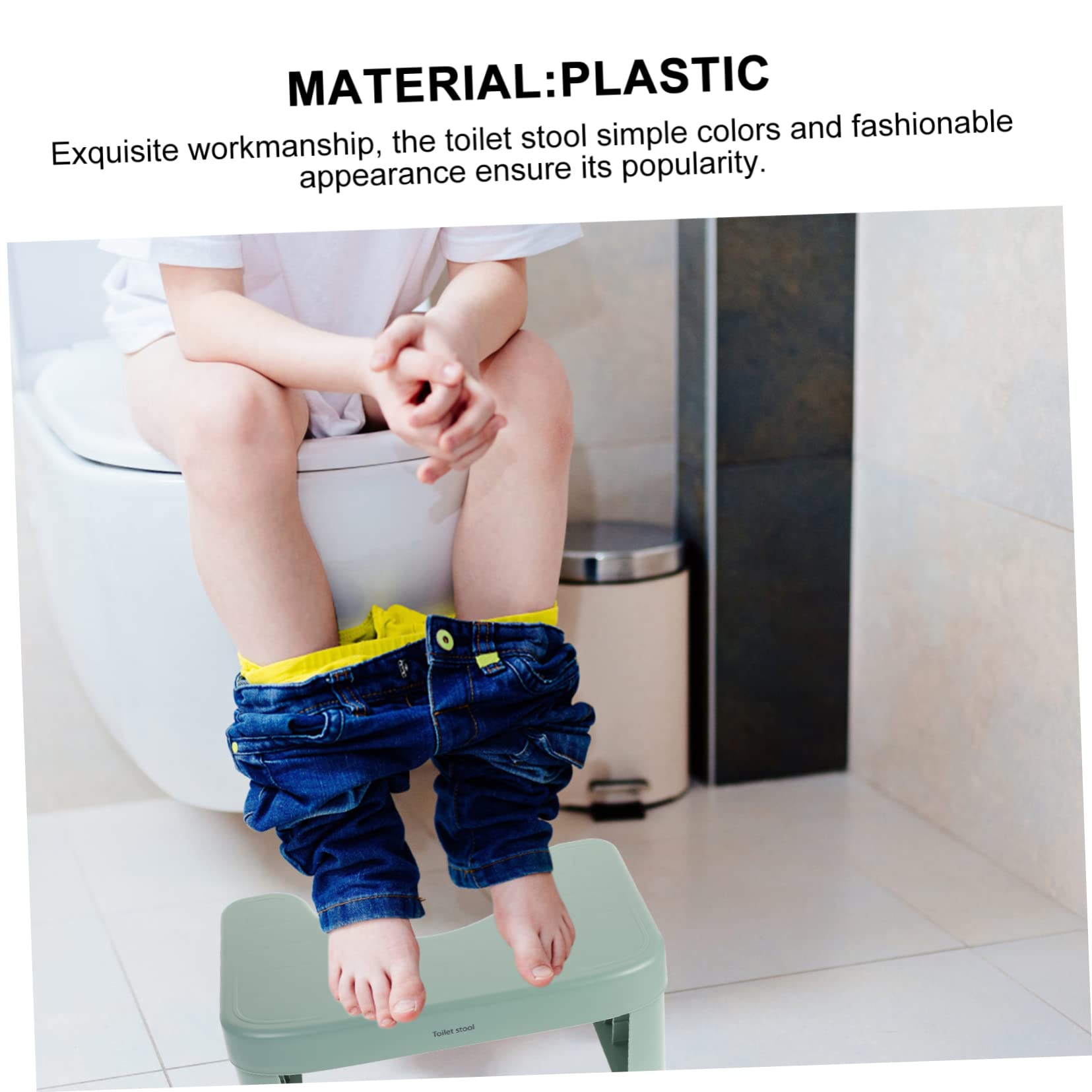 ULDIGI Boys and Girls Bathroom Footstool Home Toilet Seat Stool Sturdy Step Stool for Boys and Girls