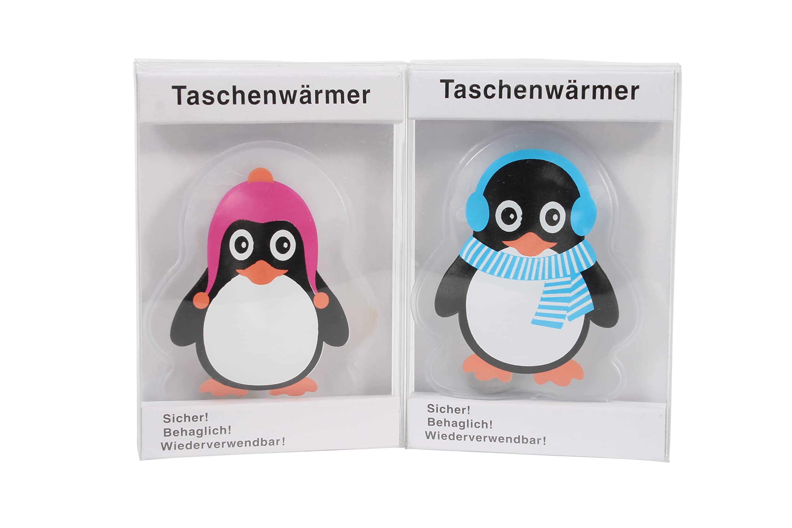 5 Chauffe-mains Motif Pingouin – PVC, 9x9 Cm, Transparents, Portable, Pour Enfants Et Adultes - 10