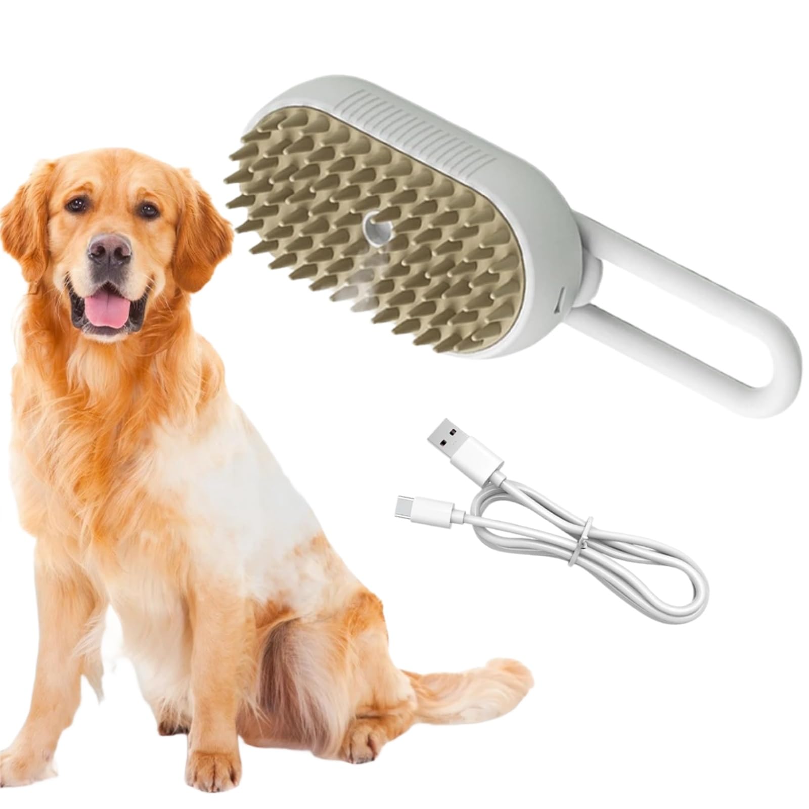 Cepillo Vapor para Gatos,Cepillo de Vapor para Gatos 3 en 1,Cepillo Vapor Autolimpiable,Steamy Cat Brush,Cepillo Vapor para Gatos para Masaje,Cepillo de Vapor para Cabello Mascotas Pelo Largo o Corto