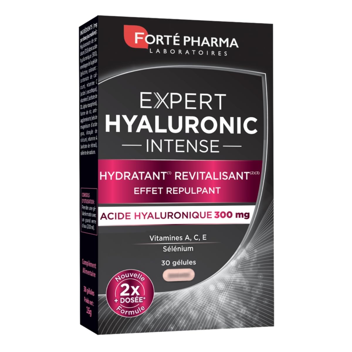 Forté Pharma Hyaluronic Intense Acide Hyaluronique 300 mg Peau 30 gélules