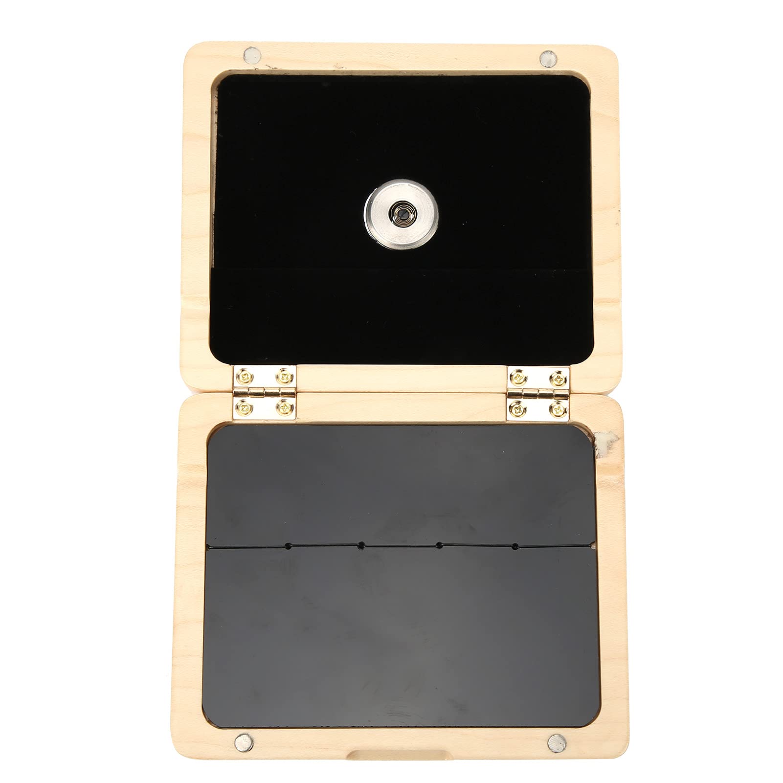 Estuche de Lengüeta, Saxofón de Madera Maciza, Clarinete, Estuche de 5 Lengüetas con Higrómetro, Accesorios de Almacenamiento de Lengüeta de Saxofón(Color madera)