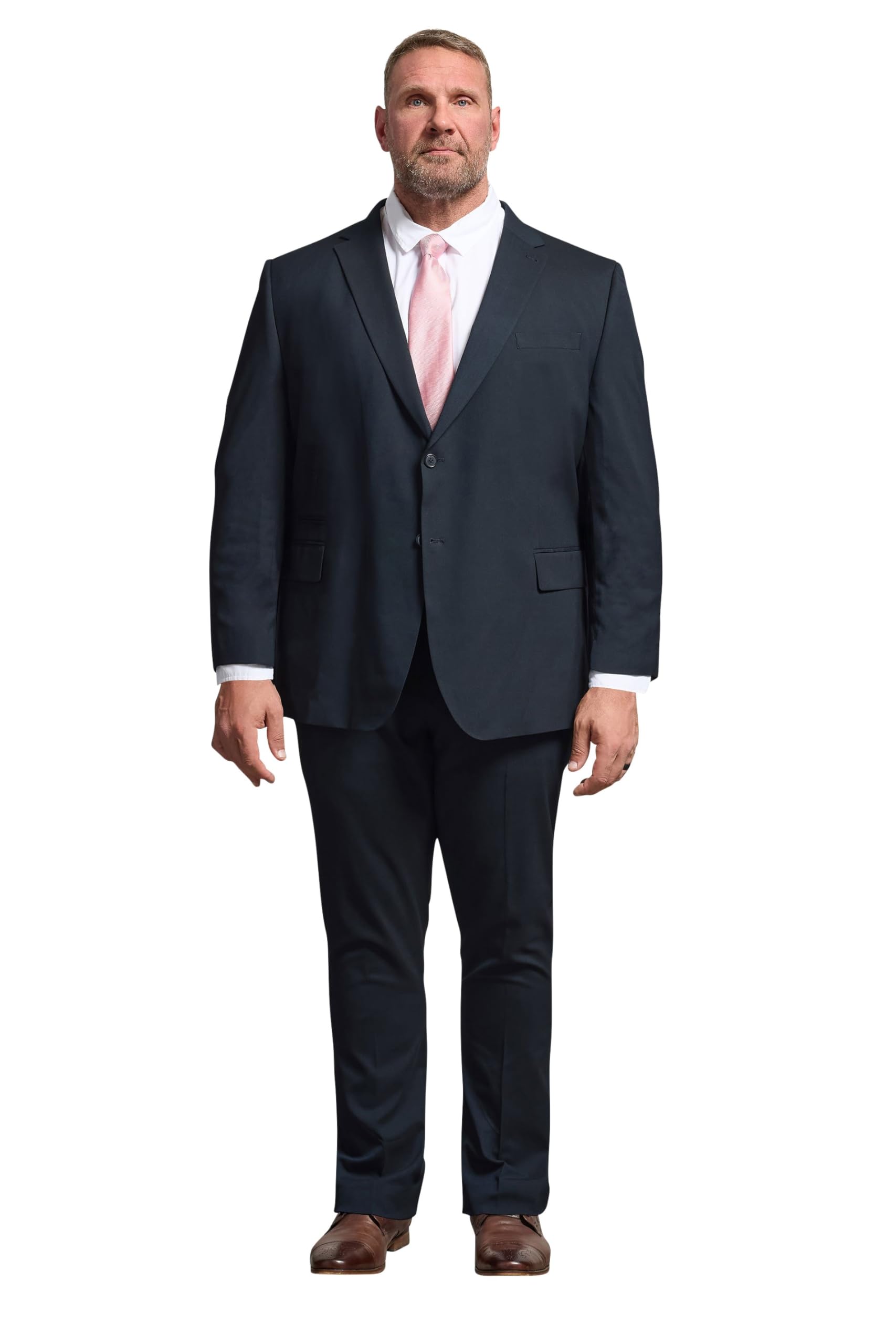 BadRhino Plain Suit Jacket, Blue, Size 54, Length Long, Men
