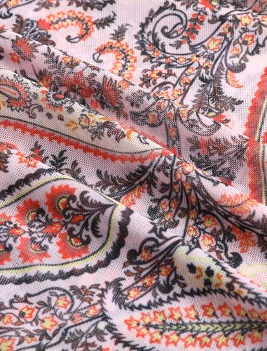 Image of ZAFUL Boho Beach Cover Ups for Women Sarong Coverups Sheer Bikini Chiffon Wraps Skirts for Swimwear