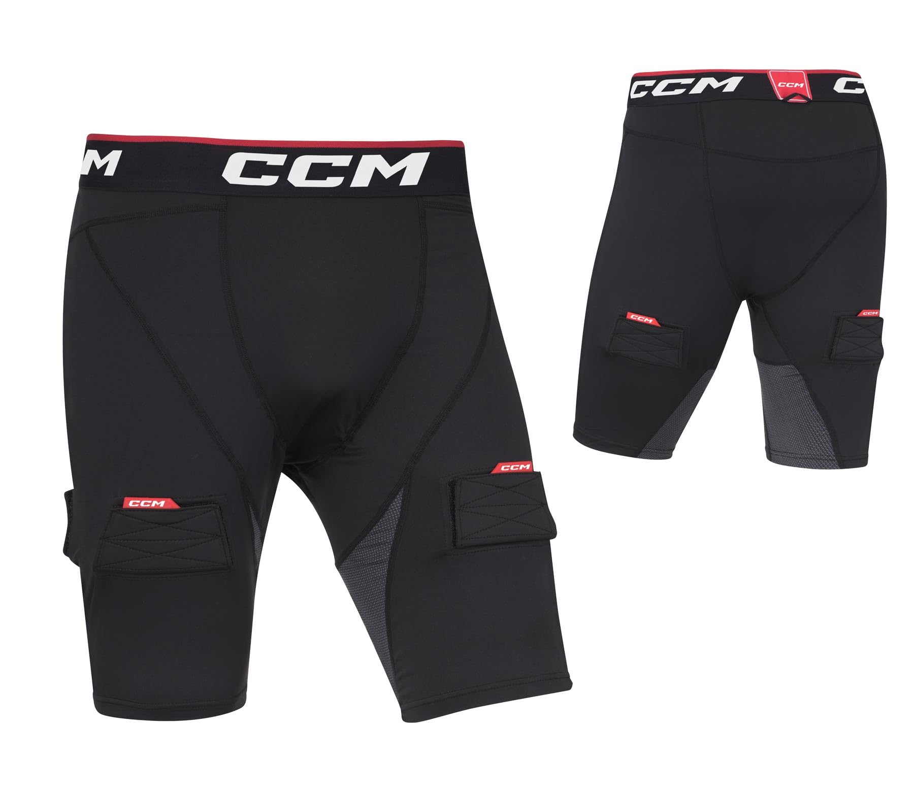 CCM Męskie spodenki kompresyjne z Jock, czarne, rozmiar: L, czarny, L