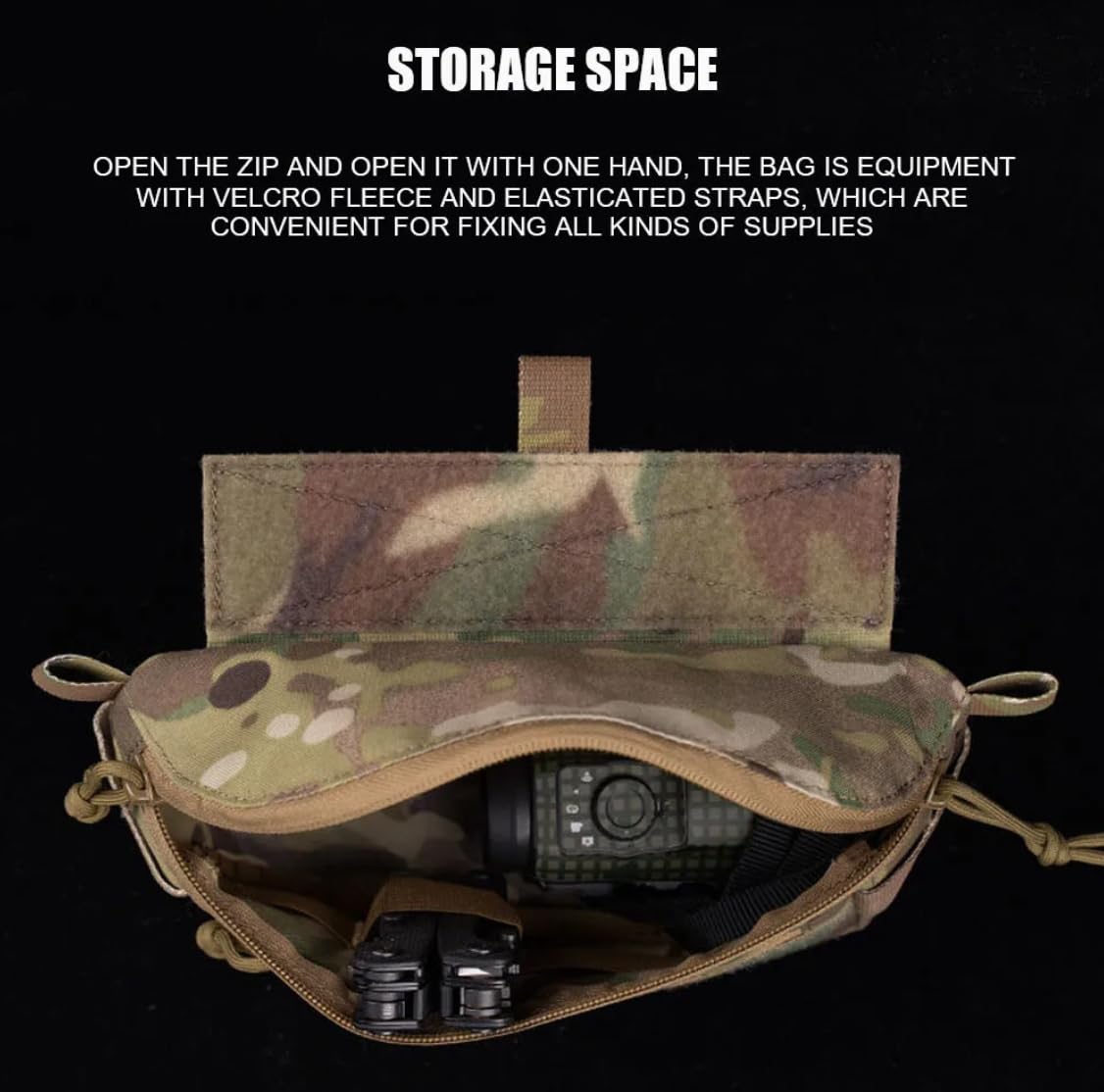 Peminkoo Tattico gilet Dangler Drop Pouch esteso militare caccia laccio emostatico strumenti medici borsa portaoggetti multifunzionale tasca marsupio