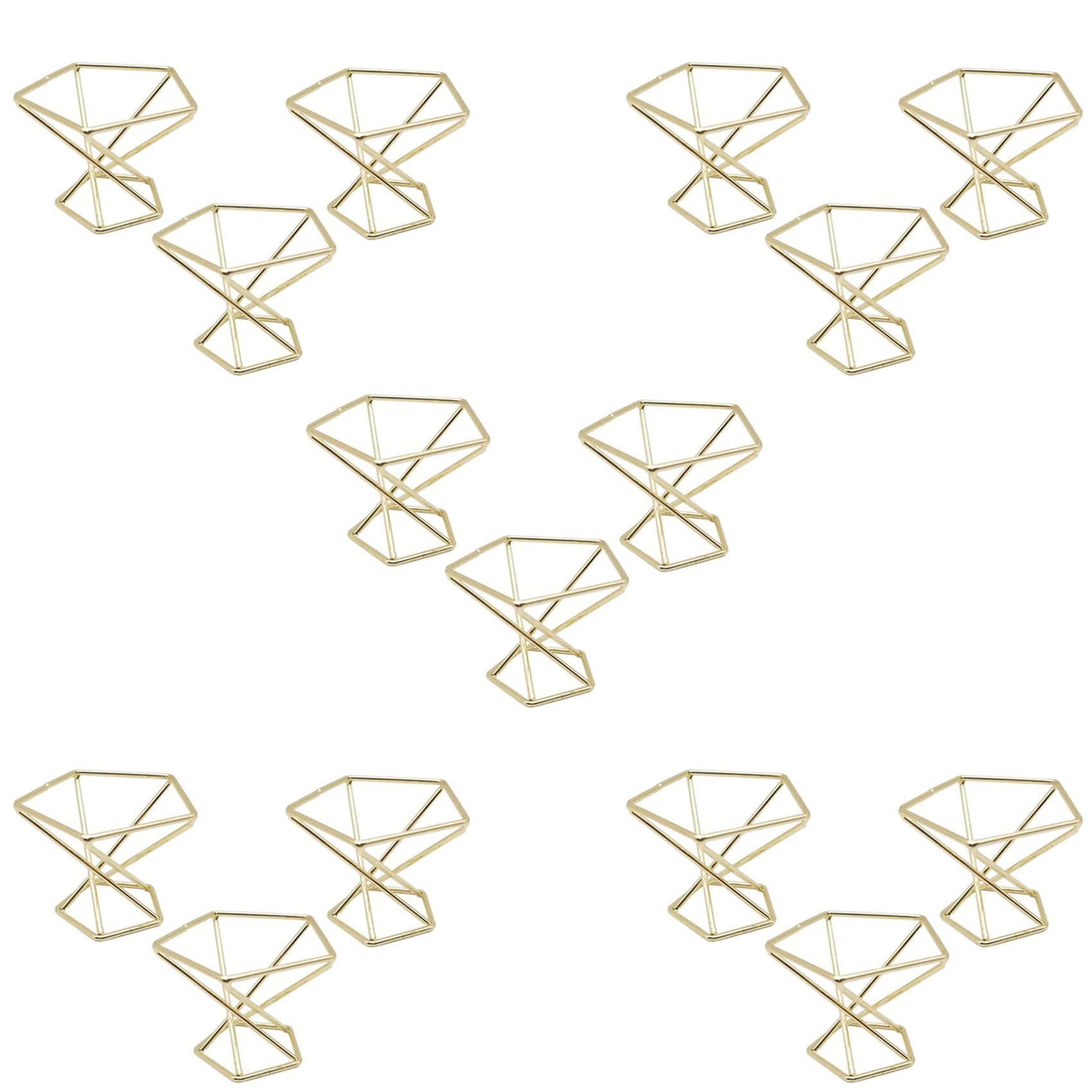 Hndhbfgrt 15 Pcs Geometric Air Plant Holder Airplants Rack Metal Plants Stand Planter Shelves Himmeli Decor Tillandsia Containers