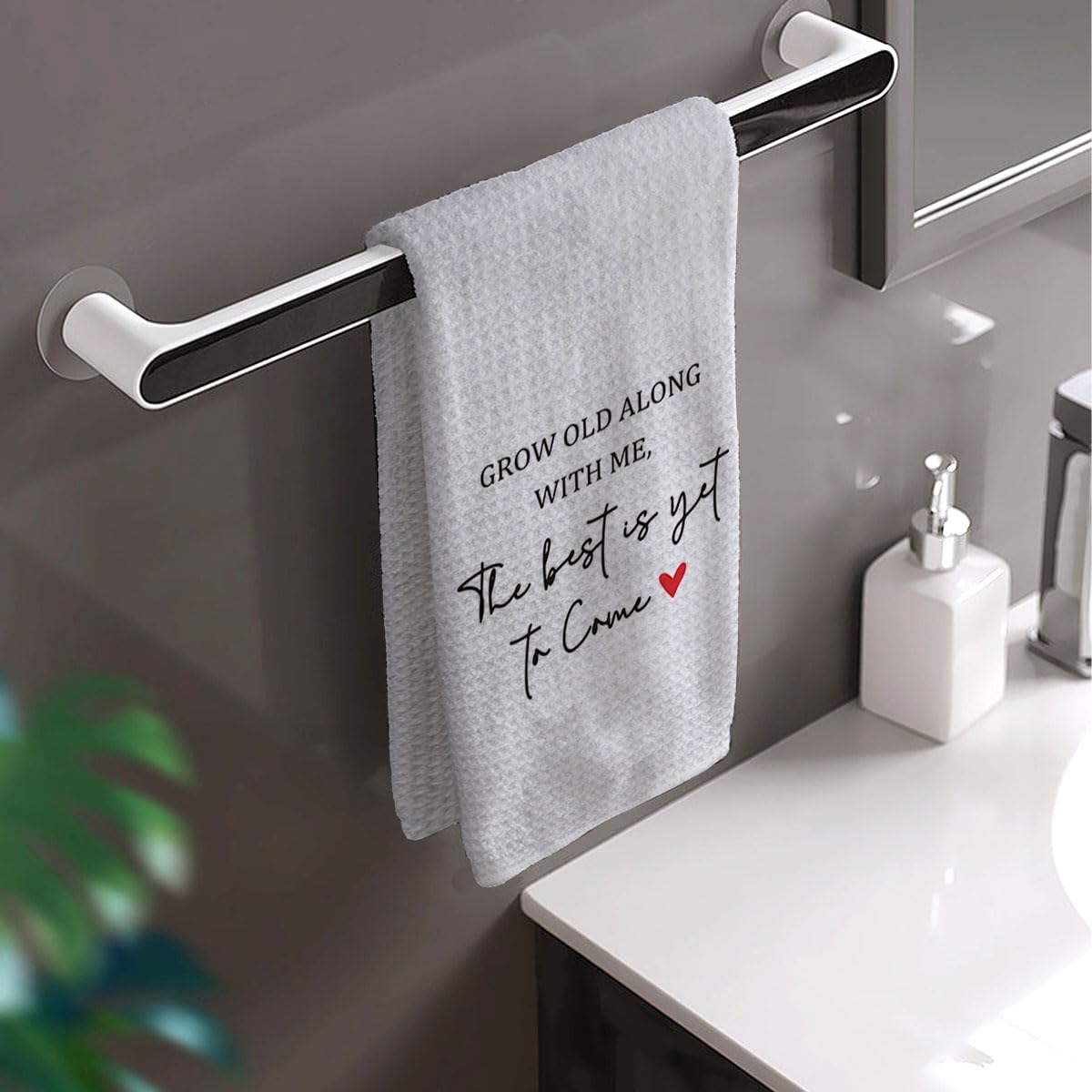 "The Best Is Yet To Come" Couple Kitchen Towels - Set Of 2, 16x24 Inch Waffle Weave, Engagement Or Wedding Gift 10 thumbnail image