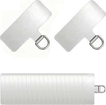 20 Pack Stainless Steel Phone Tether Tab for Lanyard & Strap