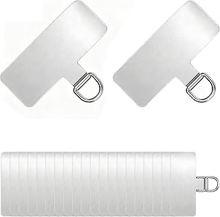 20 Pack Stainless Steel Phone Tether Tab for Lanyard & Strap