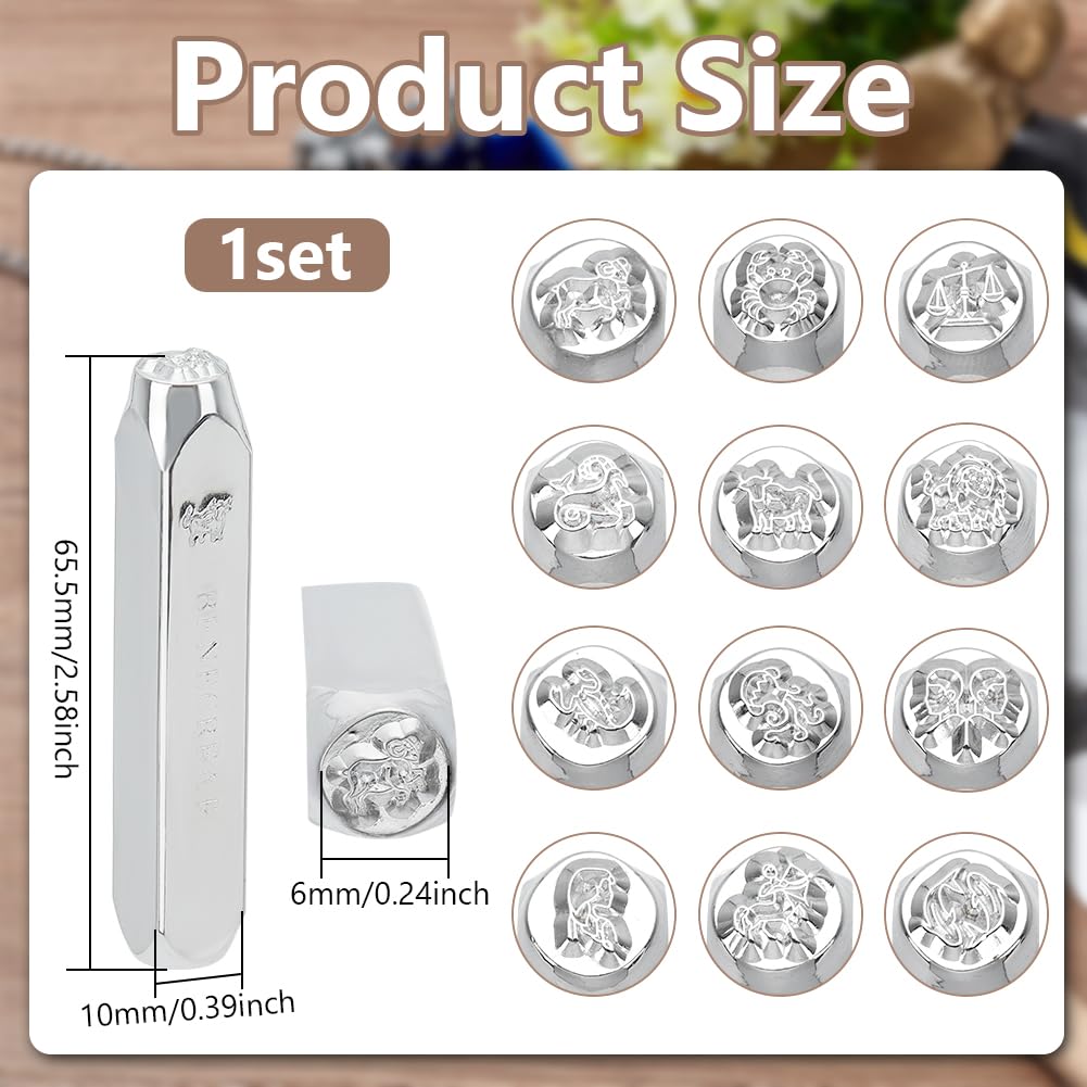 Set 3 Timbri In Metallo A Stella - 2/4/6mm, Per Pelle, Legno, Metall, Per Artigianato E Gioielli - Foto 11