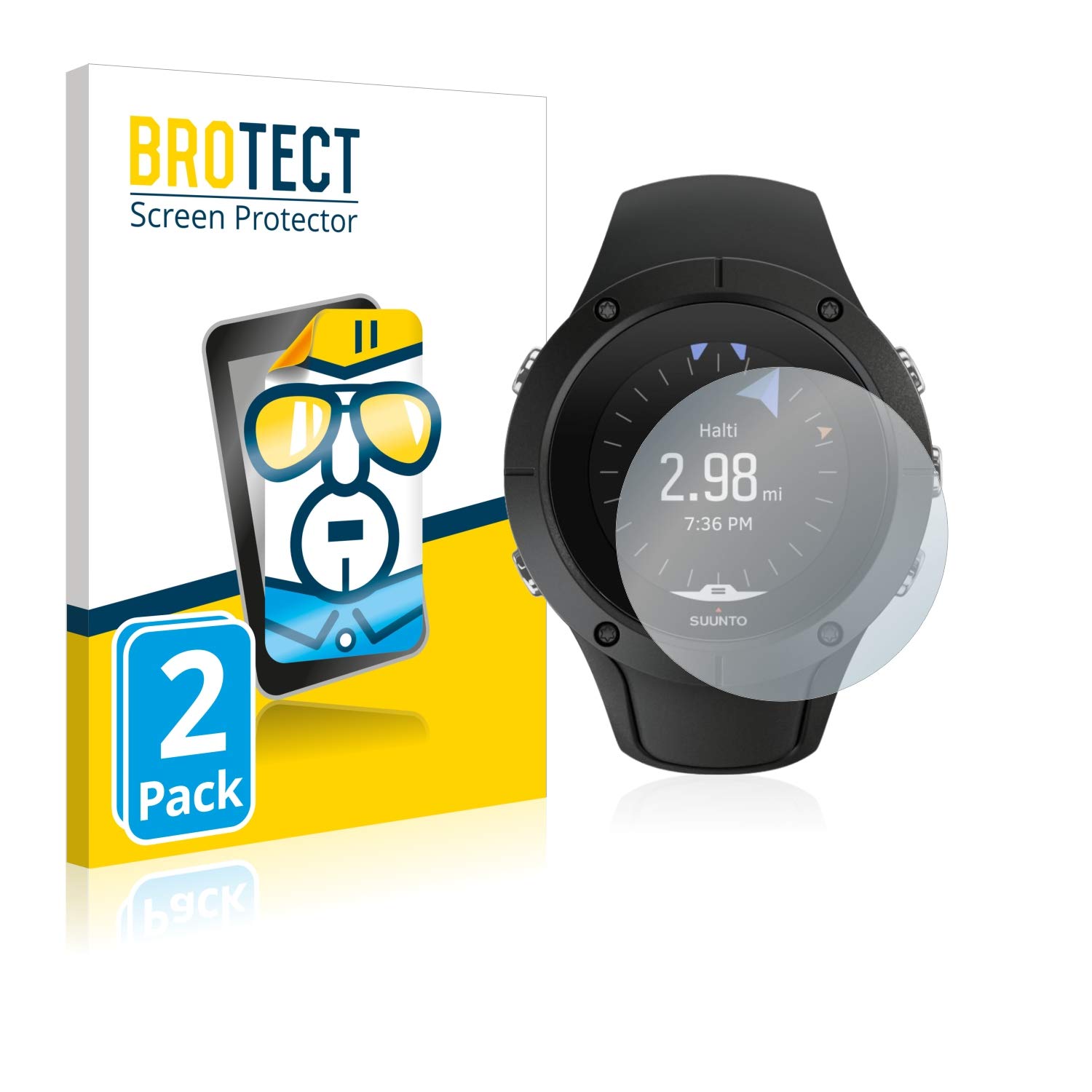 Brotect Pellicola Protettiva Per Suunto Spartan Sport/Ultra – 2 Pezzi, Trasparente Anti-Impronta, Made In Germany - 3
