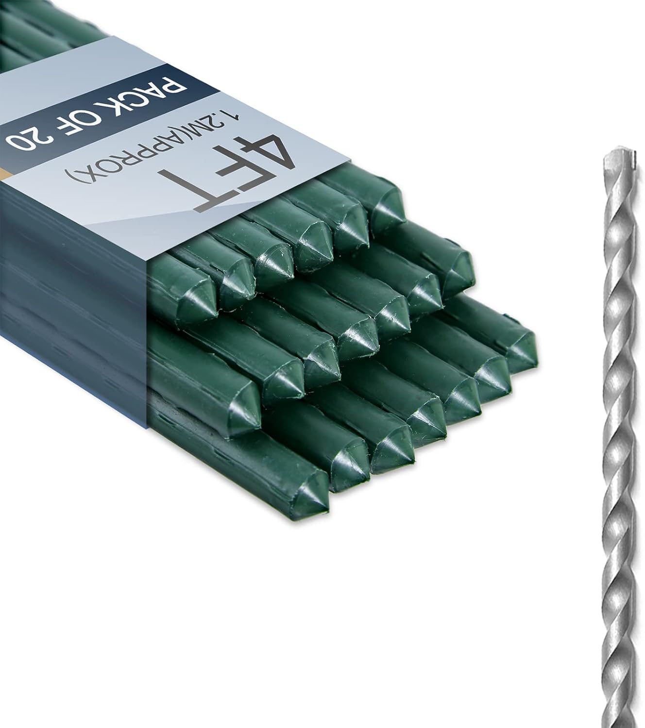 NANOPRETTY 4 FT Garden Stakes 20 Pack with Tomato Stakes