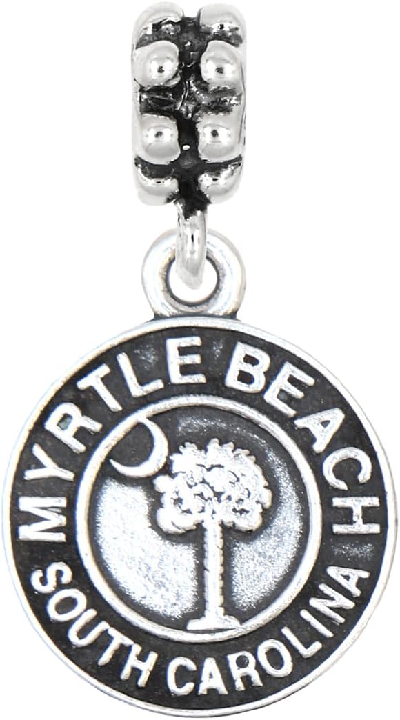 LGU Sterling Silver Myrtle Beach South Carolina Dangle Bead Charm