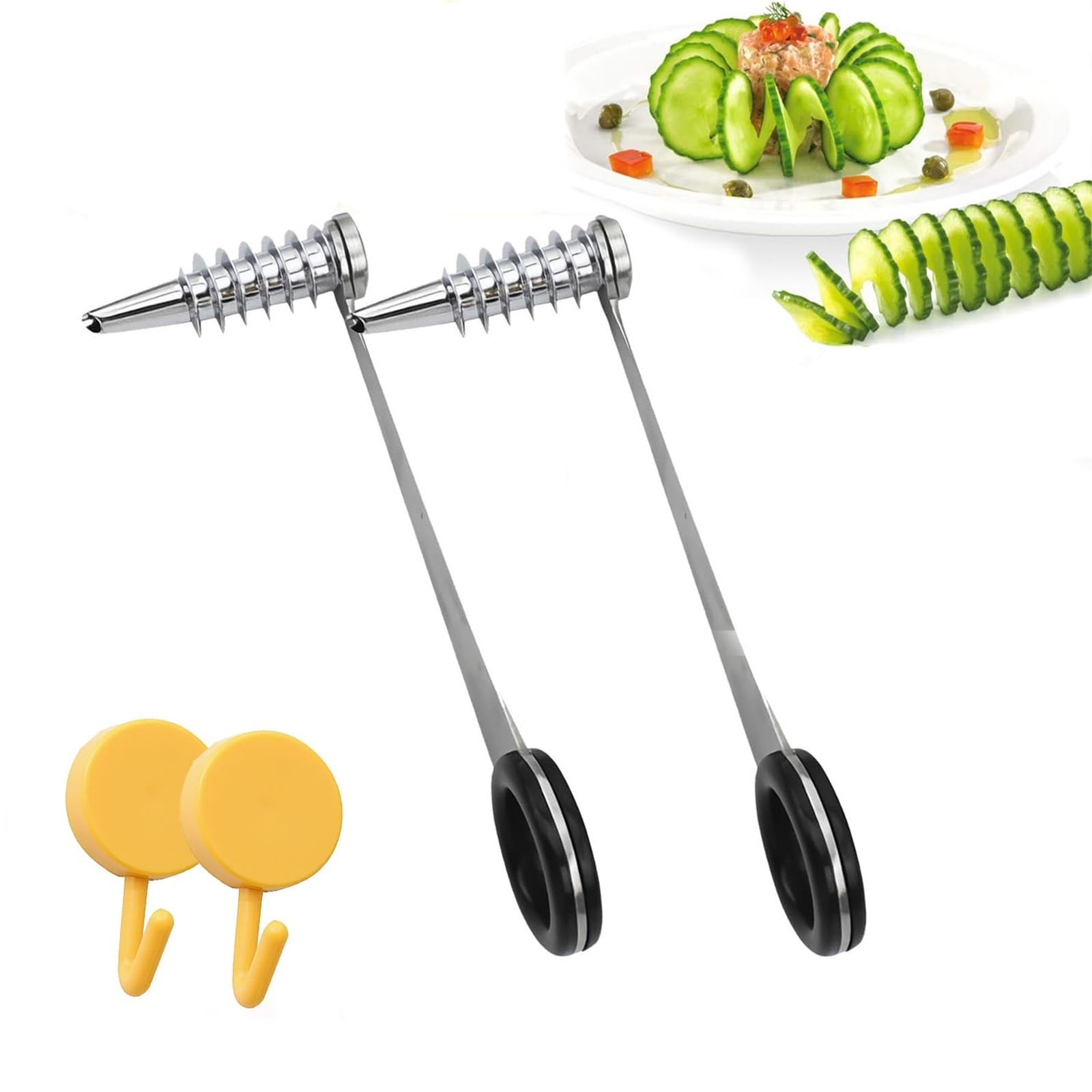 Coupe-Spirale Portable pour des salades fraîches de concombres et carottes
