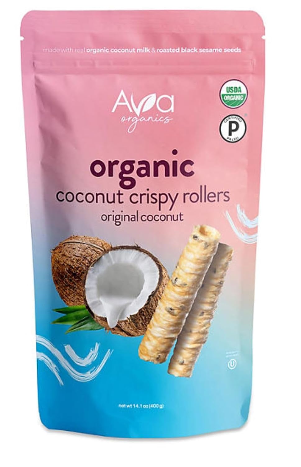 Generic HUG Ava Organics Coconut Crispy Rollers (14.1 oz.)
