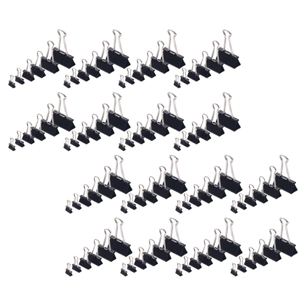 SHINEOFI 120 pezzi Morsetti in Metallo Assortiti Clip Fermacarte Resistenti con Design Long Tail per Ufficio e Inviti Morsetti Sicuri per Spessori Carta Variabili