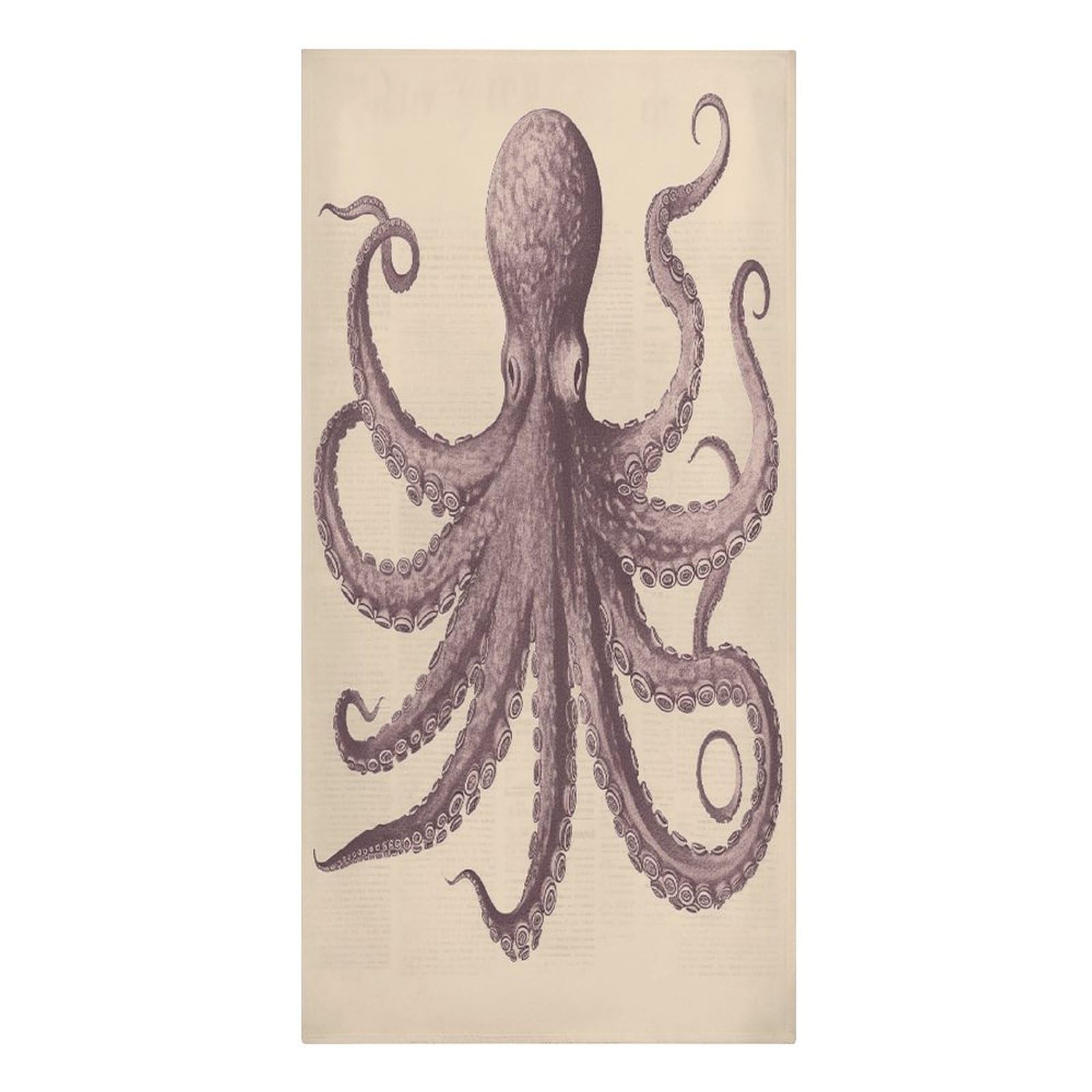VstaDank Vintage Octopus Beach Towel Vacation Essentials Sand Free Soft Quick Dry Swim Towels 61"x30" Modern Extra Large Towels Lightweight Microfiber Beach Towel for Swimming Pool