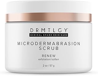 DRMTLGY Microdermabrasion Facial Scrub and Face Mask. Non-Abrasive Face Exfoliator Improves Acne Scars, Blackheads, Pore S...