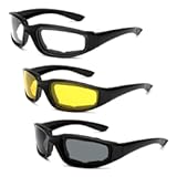 3 PCS Motorcycle Riding Goggles&comma; Cycling Sunglasses with Soft Pad&comma; Windproof Cycling Goggles&comma; Motorcycle Accessories