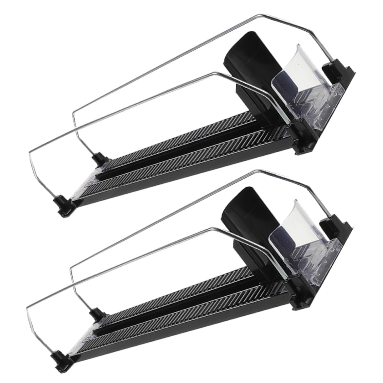 Cabilock 2pcs Black Plastic Drink Pusher for Commercial Beverage Dispenser Can Organizer Shelf Replenishment Tool