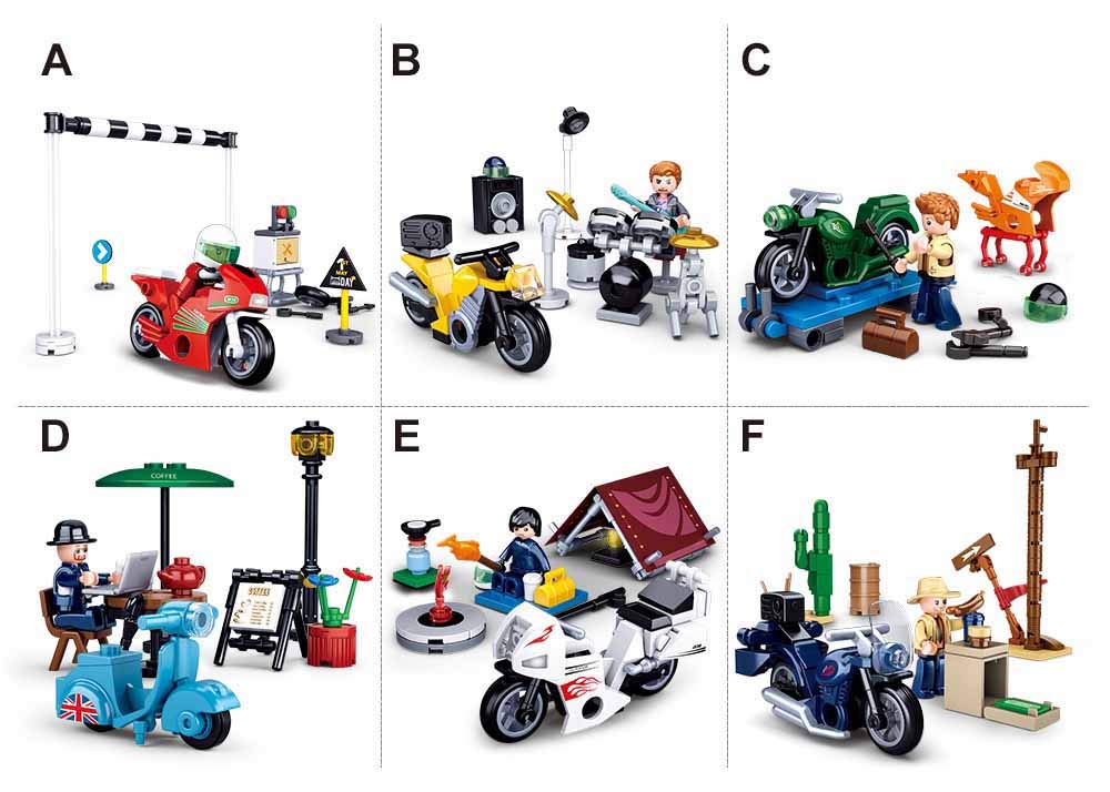 Sluban MOTORCYCLE - DISPLAY BOX (398pcs), Medium - Image 4