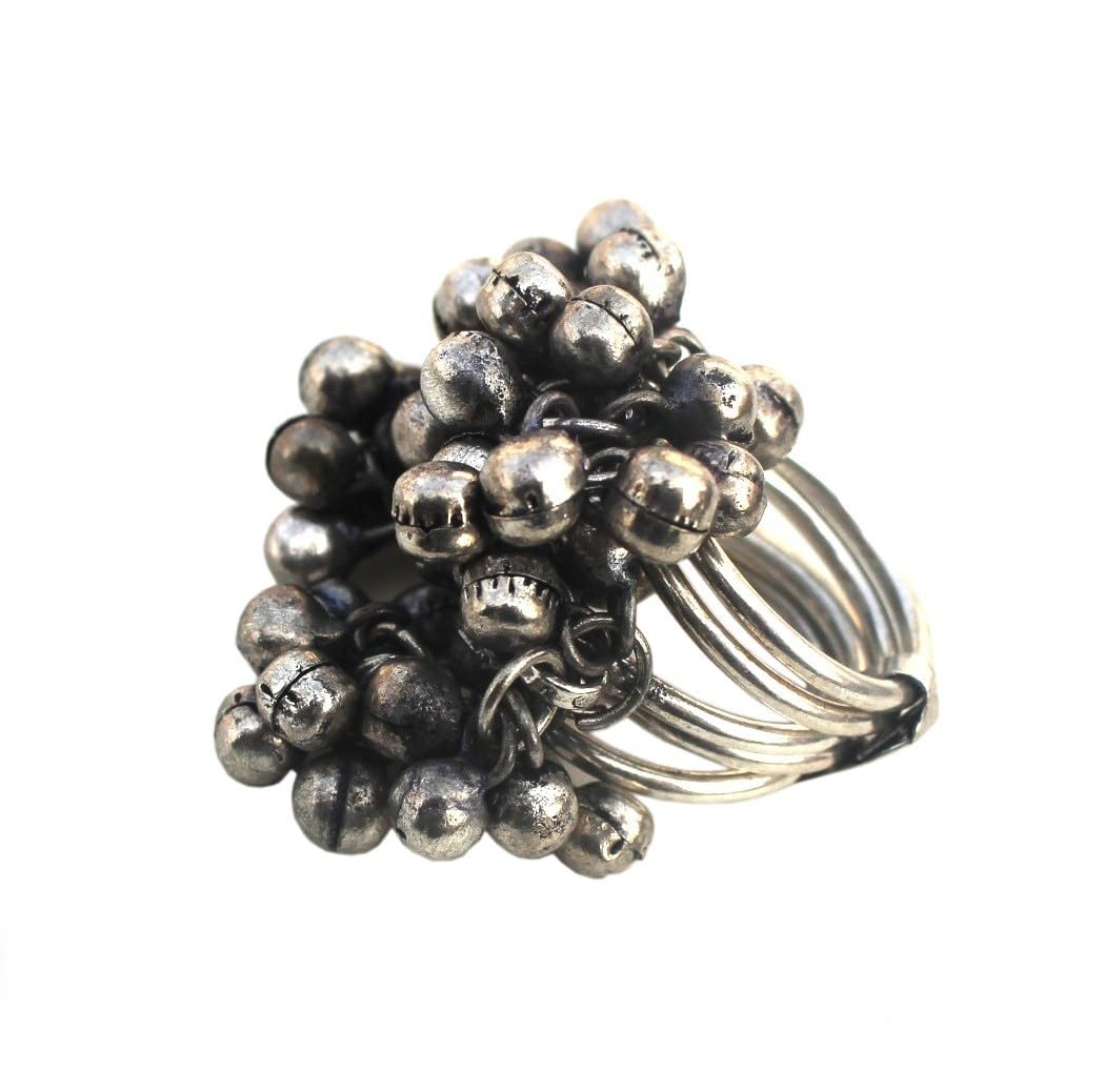 JhilmiJew Traditional Oxidised Adjustable ghungroo Ring for Women and Girls for Anniversary Gift (JHILJ-008) (B0DB65SXPL) Amazon Price History, Amazon Price Tracker