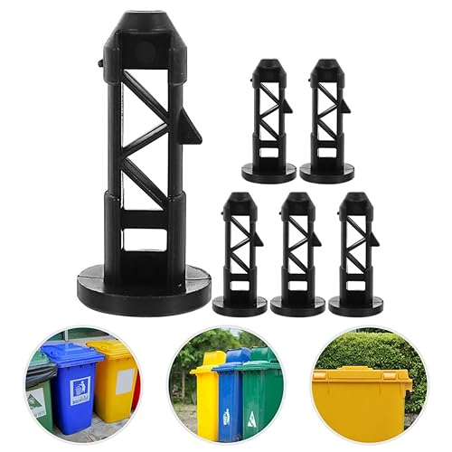 Miniatura 3 de Alipis 6 unidades de pestillo de cubo de basura, pasadores de bisagra de plástico con ruedas, pasadores con bisagras, accesorios para contenedores