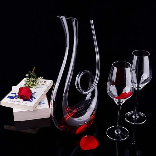 Miniatura 2 de HALAWAKA - Jarra de vino para vino (100% soplada a mano, sin plomo, cristal para vino tinto, regalo para los amantes del vino